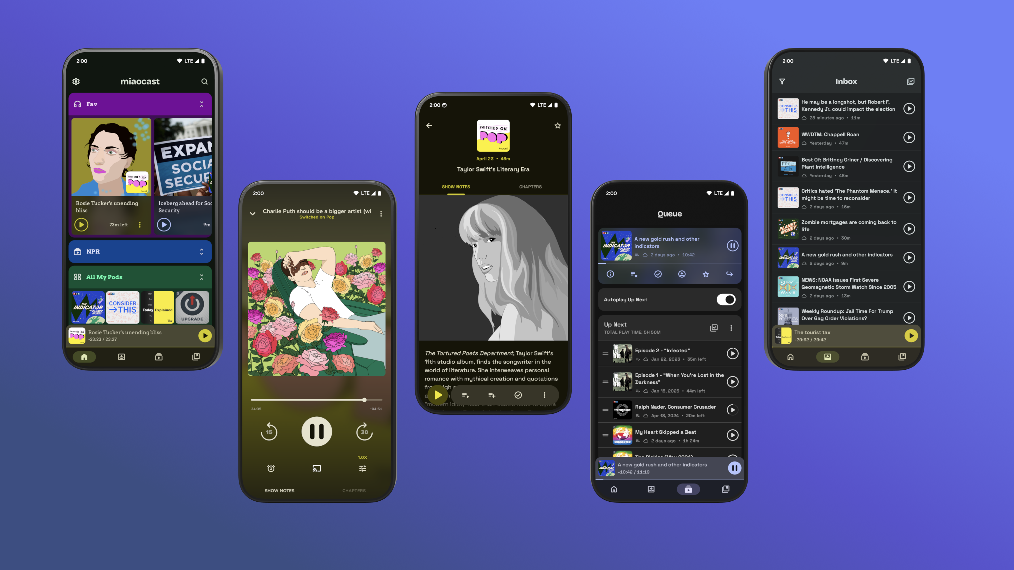 miaocast promo light theme