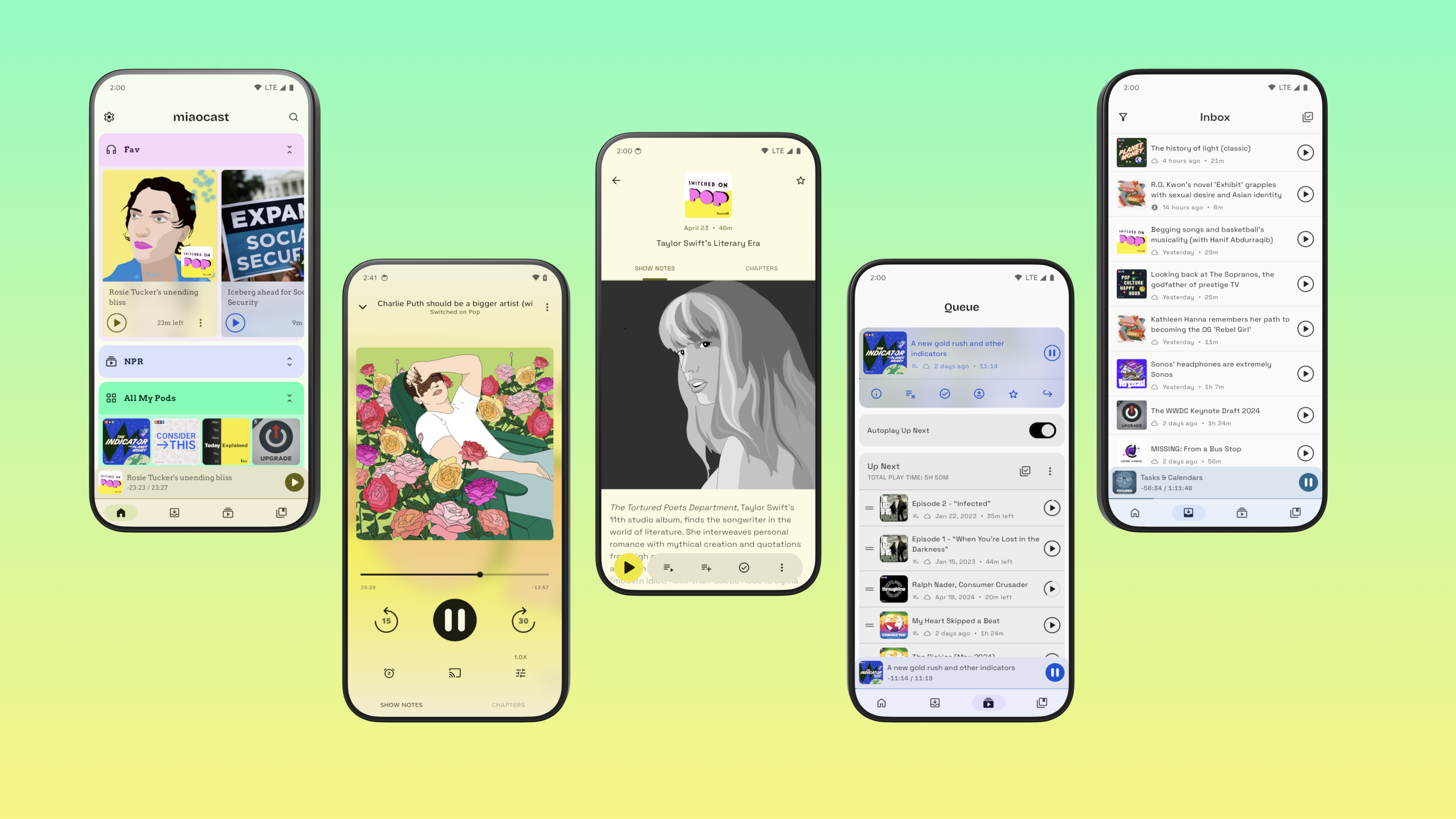 miaocast promo light theme