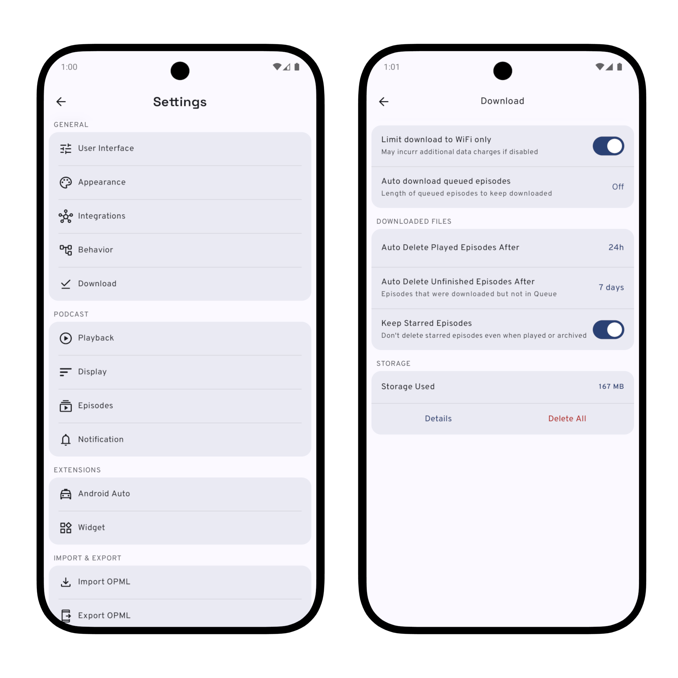 Limit download to WiFi setting